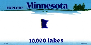 Minnesota Blank License Plate   MNPLATE 2T 