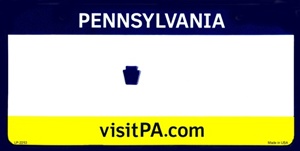 Pennsylvania Blank License Plate   PAPLATE 2T 